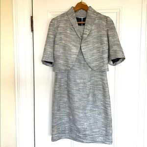 Sleeveless sheath dress with matching jacket